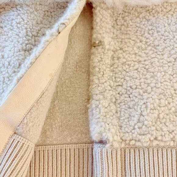 Hermès Real Fur & Shearling Lambskin Vest FR34 –Rare Cream Beige - Picture 5 of 16